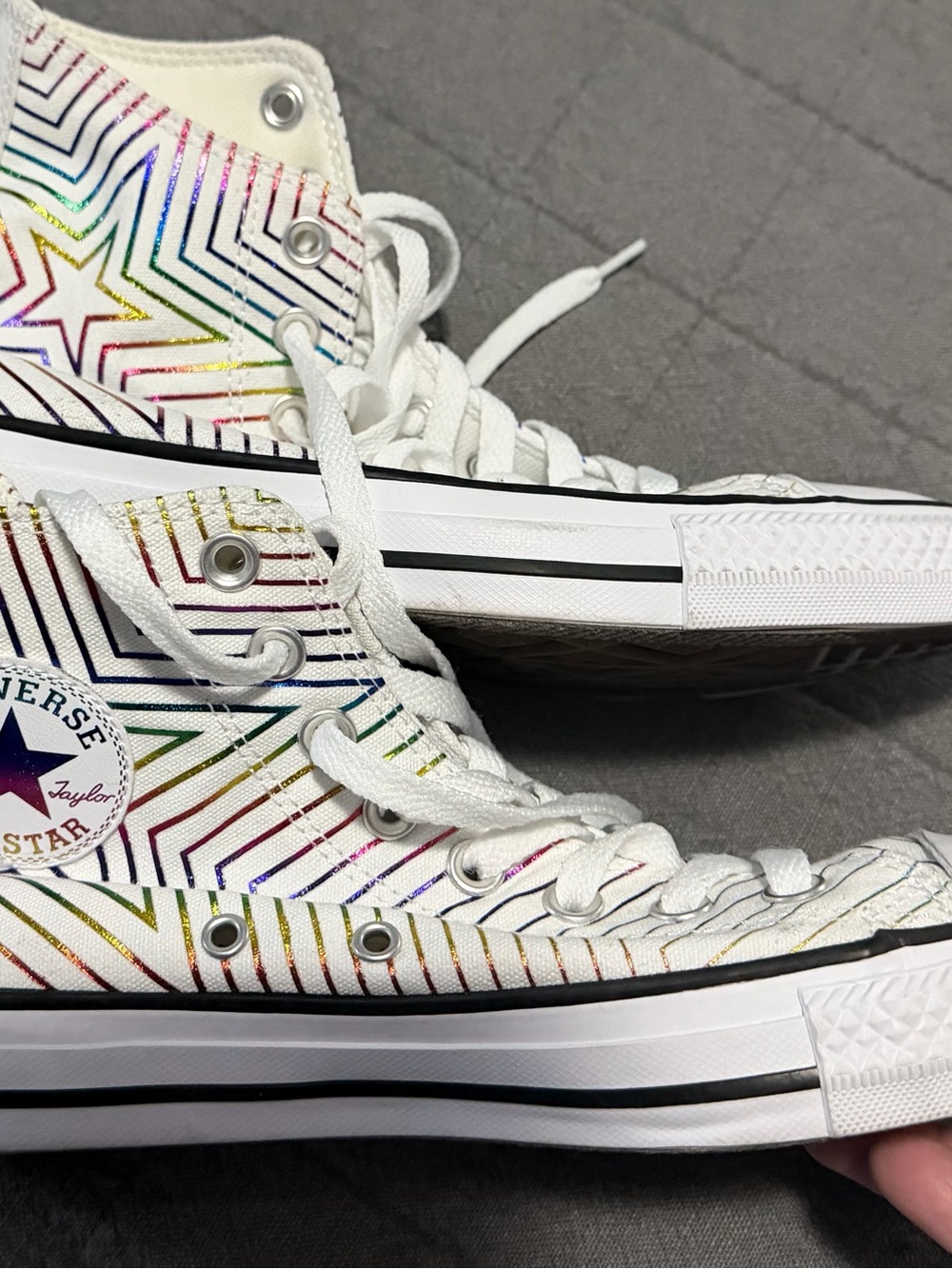 Women’s Converse Chuck Taylor All Star High Metallic Rainbow size 8.5